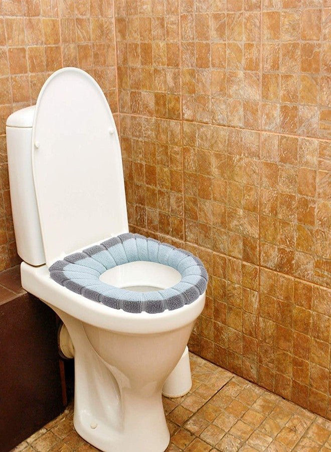 SEMNOX CREATION Washable Soft Warmer Toilet Seat Cover Toilet Seat Cushion Mat Toilet Seat Lid Cover Pads Stretchable Fibers Easy Installation Toilet Seat Covers - Image 5